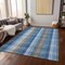 Homeroots 5' X 8' Denim Blue Sky Blue And Beige Plaid Washable Indoor Outdoor Area Rug 613964 - alternate 8