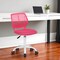 Homeroots Pink and White Adjustable Height Swivel Rolling Office Chair 568066 - alternate 1