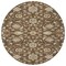 Homeroots 8' Chocolate Ivory And Gray Round Moroccan Washable Indoor Outdoor Area Rug 605153 - alternate 8