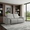 Homeroots 175" Light Gray Italian Leather Reclining Metal USB Sofa 720415 - alternate 8