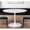 Homeroots 47" White Rounded Marble And Steel Pedestal Base Dining Table 394617 - alternate 6