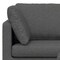 Homeroots 90" Gray Fabric Sofa With Ottoman With Black Legs 641062 - alternate 7