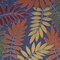Homeroots 4' X 6' Orange Green And Blue Indoor Outdoor Area Rug 527622 - alternate 8