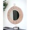 Homeroots 37" Natural Round Framed Accent Mirror 524076 - alternate 1