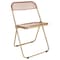 Leisuremod Lawrence Acrylic Folding Chair with Gold Metal Frame, Rose Pink LFG19PK - alternate 1