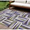 Homeroots 8' X 10' Lavender Brown And Green Geometric Washable Indoor Outdoor Area Rug 598277 - alternate 1
