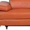Homeroots 90in Orange and Black Italian Leather Power Reclining Loveseat With Storage 720563 - alternate 7