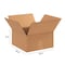 Zoro Select 12 in x 12 in x 6 in Shipping Box, Kraft, Corrugate, Single Wall, 32 ECT 11R332 - alternate 2