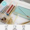 Martha Stewart Kerry Plastic Stackable Office Desk Drawer Organizers with Gold Trim, Various Sizes, Set of 8 BE-PB3371-G-8-CLRGLD-MS - alternate 9