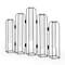Homeroots 11" Clear And Black Glass And Metal Five Tube Table Vase 608696 - alternate 5