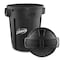 Libman Libman Trash Can, 32 gal Capacity, Polyethylene, Black, Snap-On Rounded Closure 1385 - alternate 1
