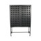 Homeroots 48in Dark Gray Solid Wood and Metal Holey Two Door Accent Chest 489028 - alternate 1