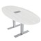 Skutchi Designs 6ft Conference Table With Power Unit | 6 Person Modular Boval Meeting Table | Harmony Series HAR-BOVL-48X72-T.BK-WA7976-EBLK - alternate 7