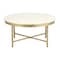 Homeroots 18" Ivory And Gold Wood And Steel Round Coffee Table 565095 - alternate 6