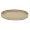 Homeroots 15in Taupe Faux Wicker Round Serving Tray 713545 - alternate 5