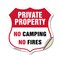 Signmission Private Property Shield Sign No Camping, 12 Inch X 12 Inch, Vinyl Decal SHI-D-12-441 - alternate 1