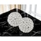Homeroots Set of Two Clear And Silver Faux Crystal And Steel Decorative Orb Tabletop Sculptures, 2PK 373744 - alternate 6