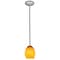 Access Lighting Brandy FireBird, Pendant, Brushed Steel Finish, Amber Firebird Glass 28023-1R-BS/AMBFB - alternate 1