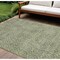 Homeroots 9' X 12' Artichoke Green Geometric Washable Indoor Outdoor Area Rug 607468 - alternate 1