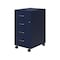 Space Solutions 14.25 in W 4 Drawer Mobile Organizer, Navy 25945 - alternate 6