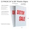 Signmission Detox Sale, Plastic Signs Only 24 Inch x 36 Inch, Corrugated Plastic, 2PK CSB-2436-2PACK-Detox Sale - alternate 2