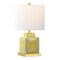 Jonathan Y Catherine 22" Modern Transitional Ceramic/Metal Square Ginger Jar LED Table Lamp, Yellow/White JYL3044C - alternate 1