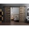 Sartodoors Sturdy Double Barn Door with Frosted Glass Oak 60x84 (2* 30x84) Solid Core Modern Interior QUADRO4088DB-AKA-6084 - alternate 1