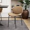 Leisuremod Servos Dining Side Chair, Upholstered Faux Leather Seat and Powder Coated Iron Frame, Sand Brown SCBL-22LBR - alternate 9