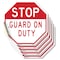 Signmission Stop Guard on Duty, 4 inch X 4 inch, Vinyl Decal, 5PK OC-D-5PACK-4-258 - alternate 1