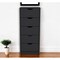 Homeroots 18" Black Five Drawer Standard Chest 524962 - alternate 1
