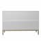 Homeroots 40in White Carved Geometric Sideboard with Two Doors 401700 - alternate 6