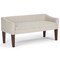 Homeroots 50in Platinum and Brown Fabric and Wood Upholstered Bench 642316 - alternate 6
