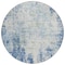 Homeroots 8' Denim Blue And Ivory Round Abstract Washable Indoor Outdoor Area Rug 612318 - alternate 7