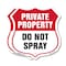 Signmission Private Property Shield Sign Do Not Spra, 12 inch X 12 inch, Aluminum Metal Sign, 2PK SHI-A-2PACK-12-449 - alternate 1