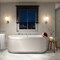 Anzzi Stone Bell 67 in. Flatbottom Freestanding Whirlpool and Air Bathtub with Center Drain and Faucet FT-AZ514WH-CH - alternate 9