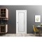 Sartodoors Sliding French Pocket Door 42 x 80in W/, Painted White W/ Frosted Glass, Kit Trims Rail Hardware PLANUM0888PD-BEM-42 - alternate 1