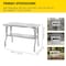 Vevor Folding Commercial Prep Table Commercial Worktable Workstation 48 x 24 In ZDGZTDXP122*61*85 - alternate 8