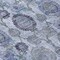 Homeroots 8' Navy Blue And Sky Blue Round Damask Washable Indoor Outdoor Area Rug 588144 - alternate 7