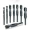 Hiltex Jumbo Silver & Deming Drill Bit Set, 8 Piece for Steel, Reduced Shank Drill Press Bits 10005 - alternate 1