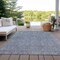 Homeroots 3' X 5' Denim Blue And Gray Oriental Washable Indoor Outdoor Area Rug 604713 - alternate 6
