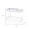 Homeroots 40" White Solid Wood Writing Desk With Two Drawers 389450 - alternate 9