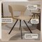 Leisuremod Wooden Dining Chair Modern style Nymia Collection Washed Walnut in Taupe NCWW-22TP - alternate 8