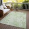 Homeroots 8' X 10' Green And Ivory Floral Washable Indoor Outdoor Area Rug 583091 - alternate 8