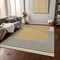 Homeroots 9' X 12' Gold Black And Beige Striped Washable Indoor Outdoor Area Rug 597221 - alternate 9