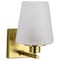 Nuvo Lune, 1 Light Vanity, Vintage Brass Finish, Etched White Glass 60/8231 - alternate 6