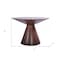 Homeroots 47" Brown Wood Pedestal Base Round Top Dining Table 372067 - alternate 3