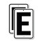 Signmission Sign with Letter E, 12'' X 18'' 2 Signs, Heavy Gauge Aluminum, 2PK A-1218-2PACK-22956 - alternate 1