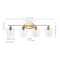 Jonathan Y Jayne 32" 4-Light Iron/Glass Cottage Rustic LED Vanity Light, Brass Gold JYL7548B - alternate 7