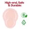 Smarty Had A Party 7.5" Pearl Pink Round Lotus Plastic Appetizer/Salad Plates, 120PK 8857-PNK-CASE - alternate 5