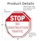 Signmission Stop No Construction Traffic, 4 inch X 4 inch, Vinyl Decal, 2PK OC-D-2PACK-4-110 - alternate 4